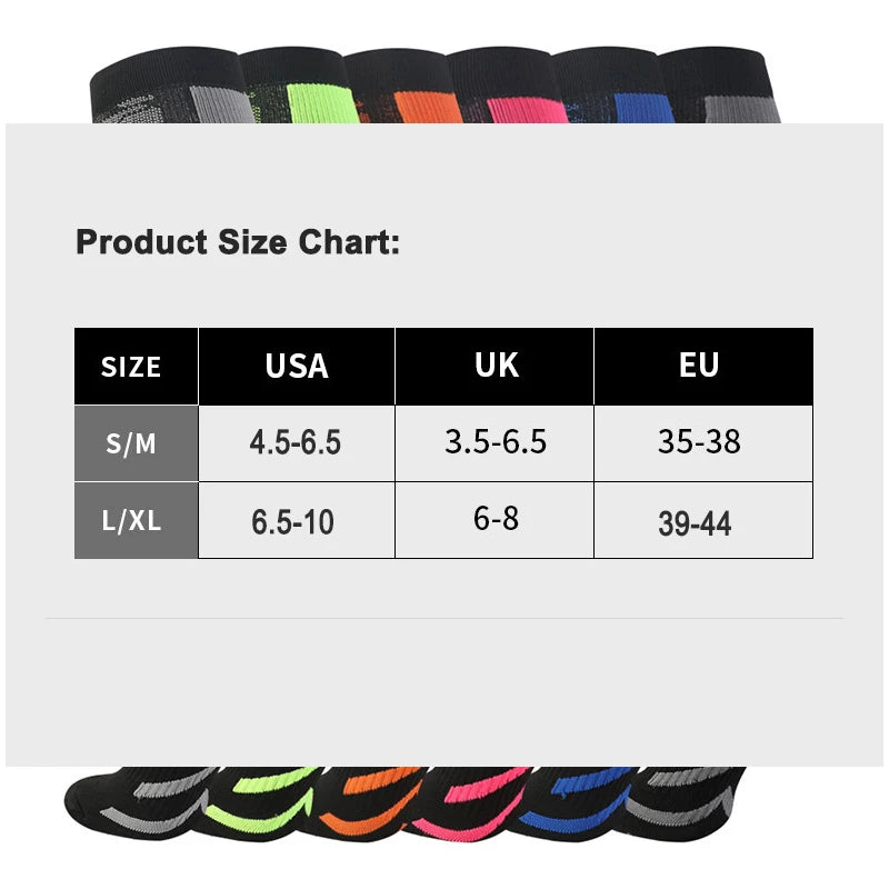 Male Sports Compression Socks for Women and Men - Calf Support Socks for Running Nurses Flight Pregnancy Circulation Athletic