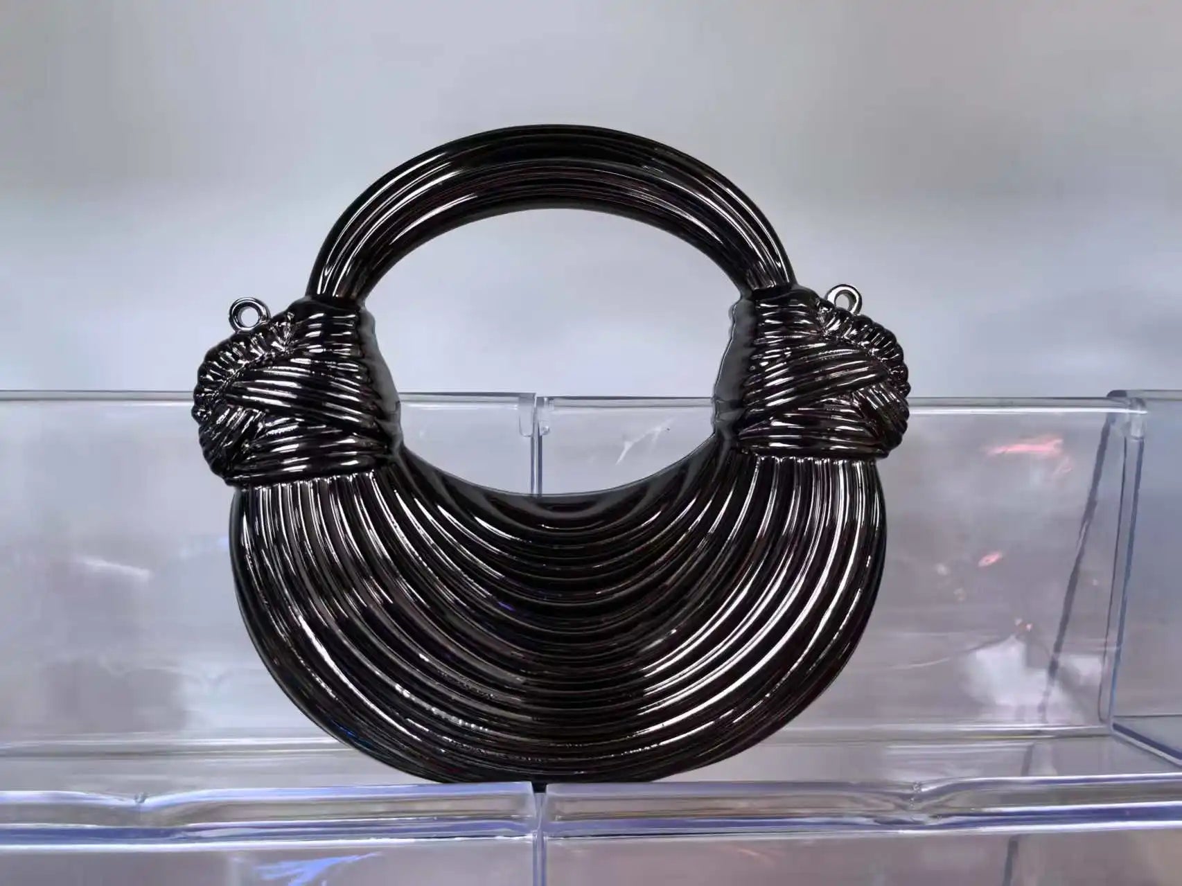 Mini Golden Evening Bag Purses and Handbags Luxury Designer Shoulder Bags Knot Noodle Party Wedding Acrylic Shiny Clutch Purse