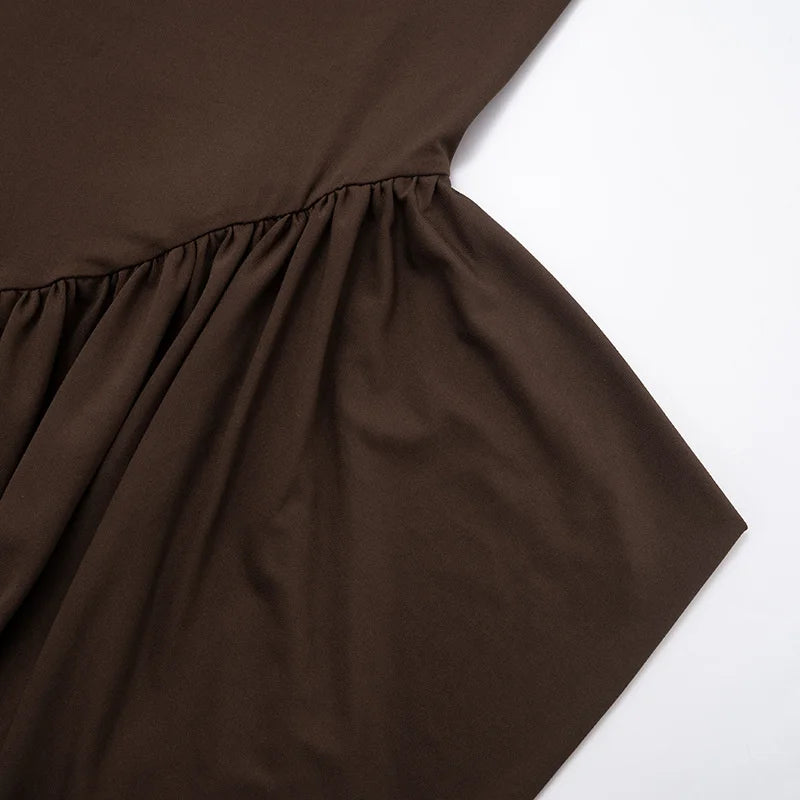 Mozision Turtleneck Long Sleeve Sexy Maxi Dress Women Gown Autumn Winter Elegant High Waist Draped Ruched Club Party Long Dress