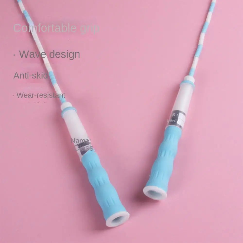 2.5 M Segmented Fitness Jump Rope Signable Adjustable Length Soft Bead Skipping Rope No Knots Durable Children Gifts