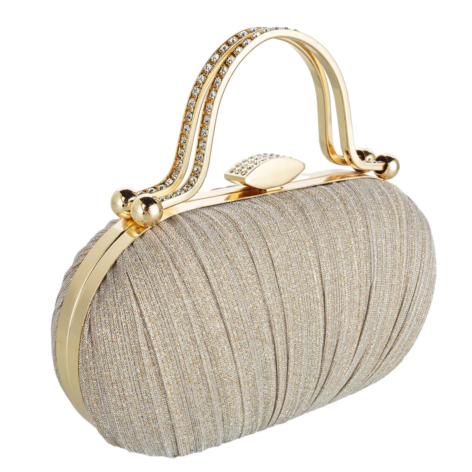 Fashion Diamond Top Handle Women Evening Handbag Clutch Bags Glitter Sequins Rhinestone Female Daily Purse for Wedding Prom