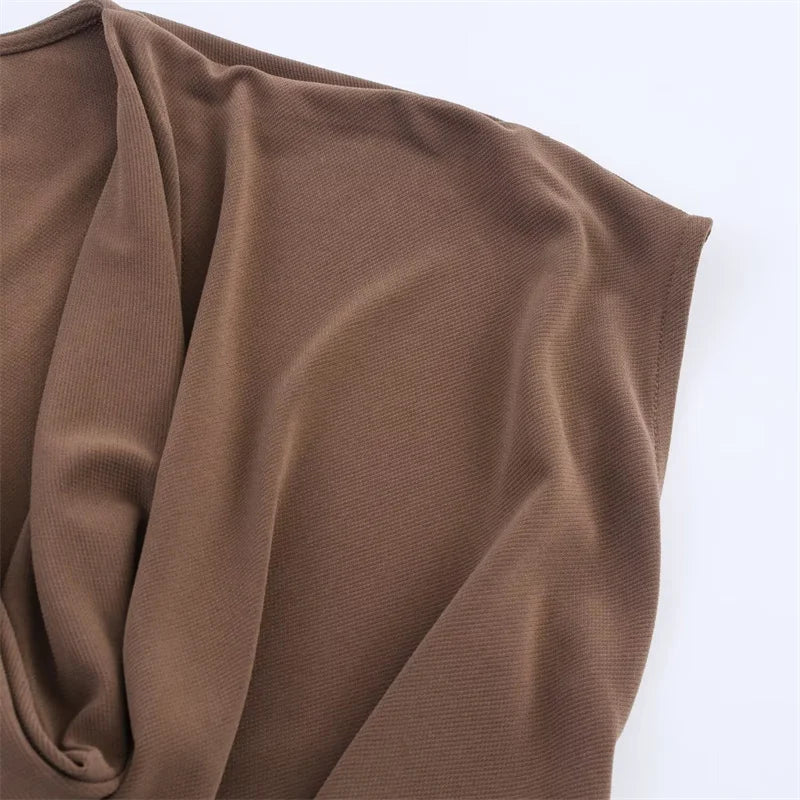 Women's Maxi Dress 2025 New Short Sleeve Pleated Gold Embellished Long Dress Female Elegant Personality Fashion Party Dresses