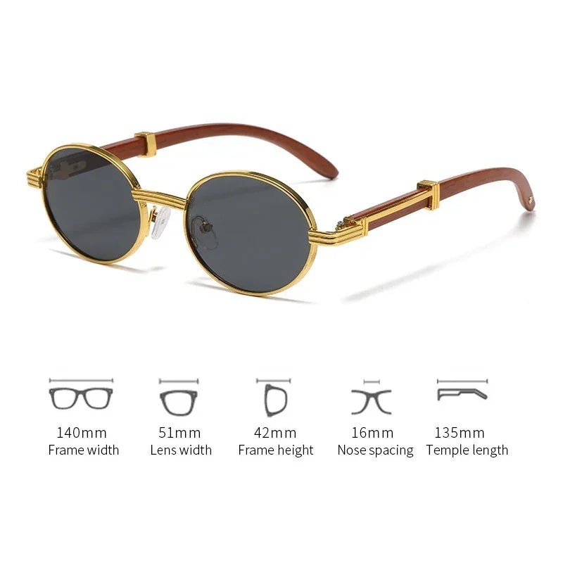 New Trendy Sunglasses for Women Men Simple Metal Travel Outdoor UV400 Shades Sun Glasses Fashion Round Frame Eyewear Goggles