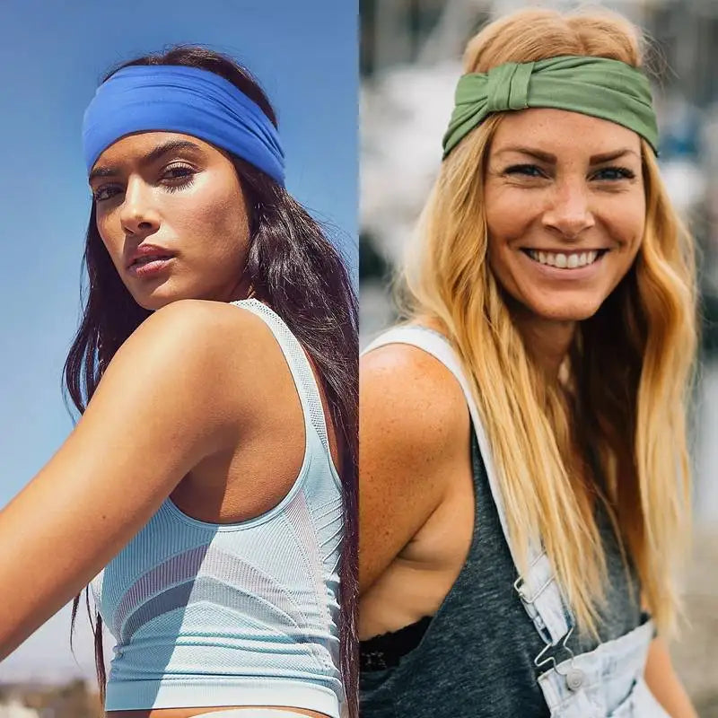 Head Band Women Hair Accessories Solid Wide Headband Bowknot Turbans Wash Face Make-up Hair Band Sports Running Yoga Headbands