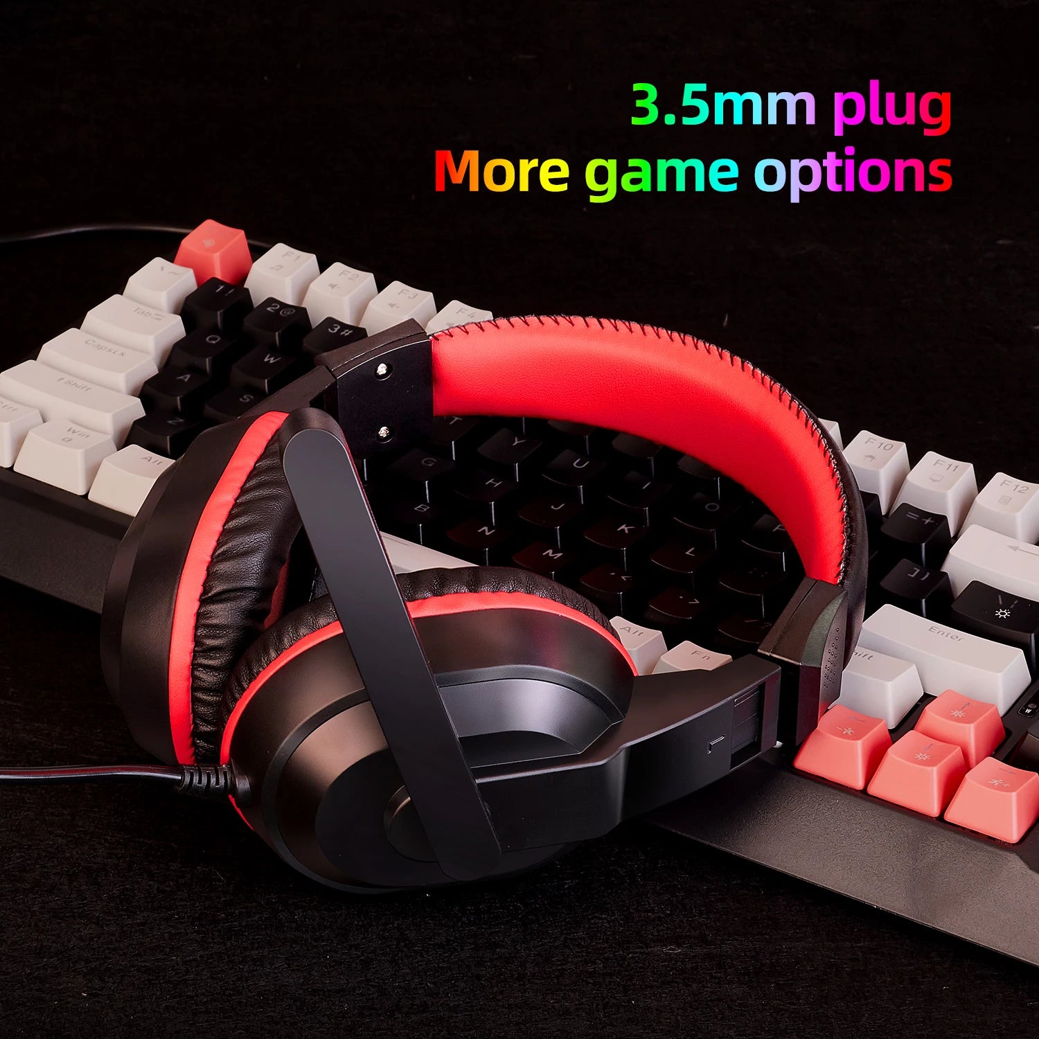 High Quality Headband Wired Headphone Headband With Mic Stereo Noise Headset 6D Sound Gaming Earphone For Pc Laptop Ergonomics