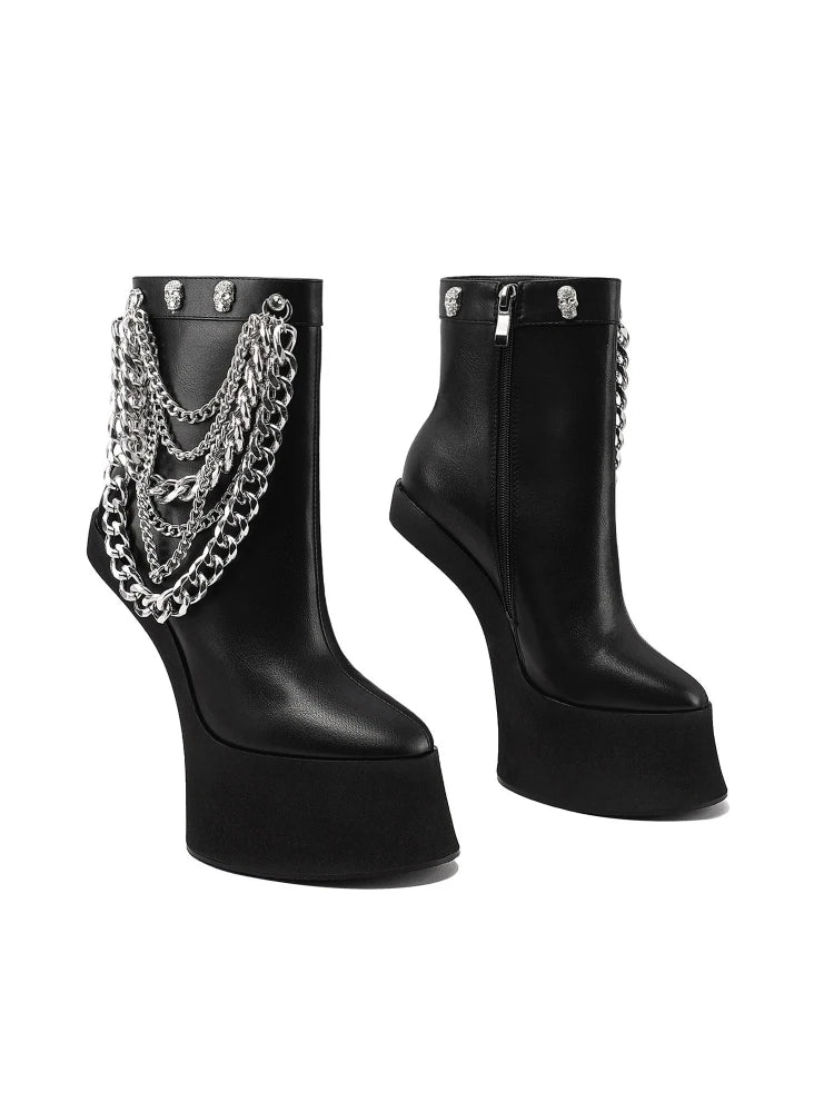 2025 European and American women's fashion opposite sex tailless design dance runway short bootswith side zipper knee high boots