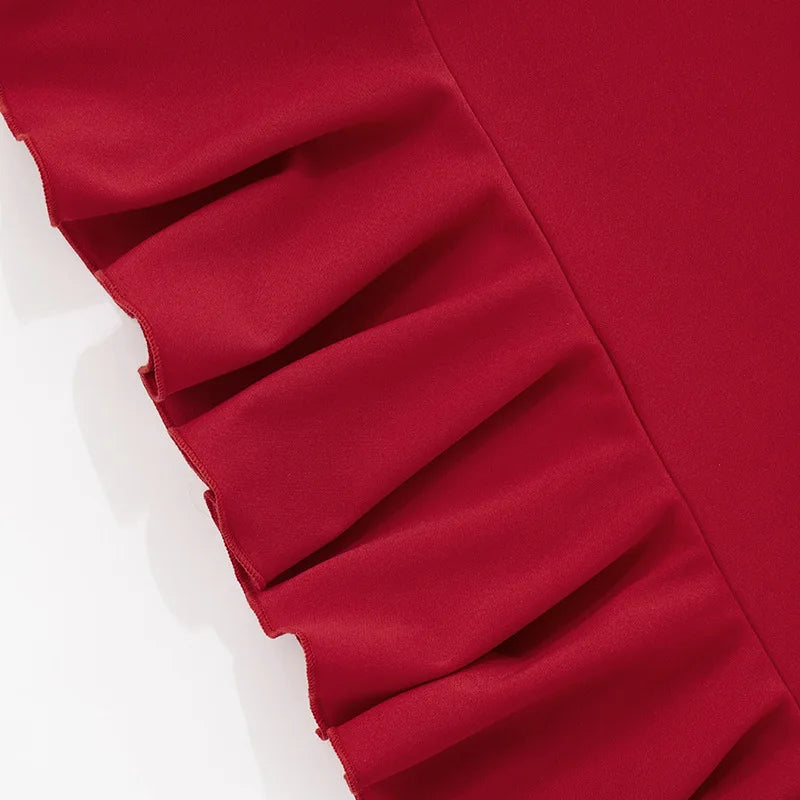 Mozision Halter Off-shoulder Strapless Sexy Mini Dress Women Fashion Scarf Collar Backless Sleeveless Ruffle Club Party Dresses