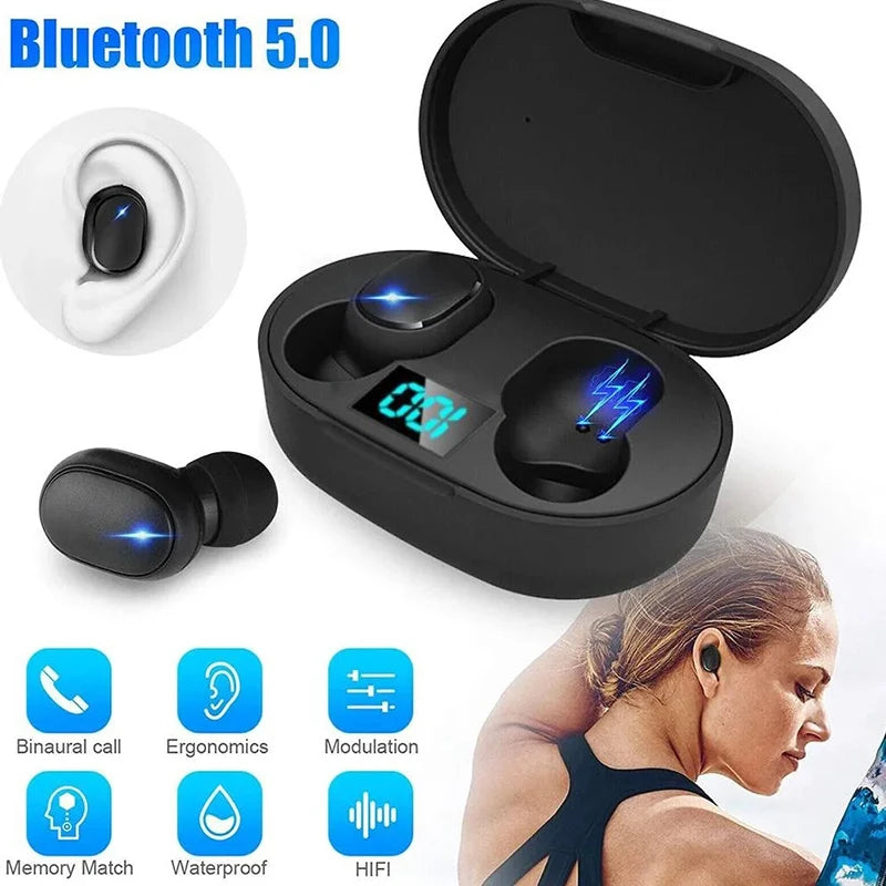 TWS E6S Bluetooth Earphones Wireless Bluetooth Headset Noise Cancelling Headsets With Mic Headphones For iPhone Xiaomi Redmi A6S Wofashion.xyz