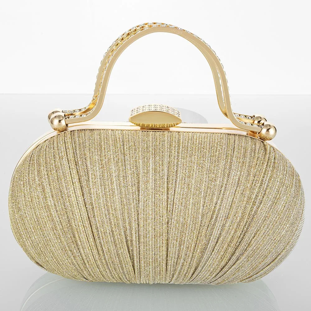 Fashion Diamond Top Handle Women Evening Handbag Clutch Bags Glitter Sequins Rhinestone Female Daily Purse for Wedding Prom