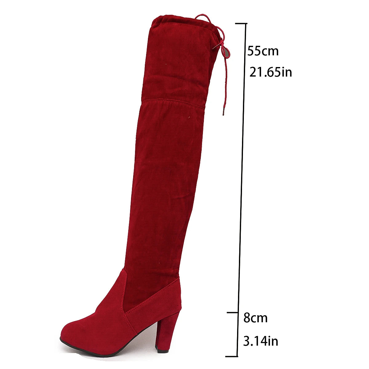New autumn and winter over-the-knee boots for women with high heels, slimming elastic boots, thick-heeled high boots