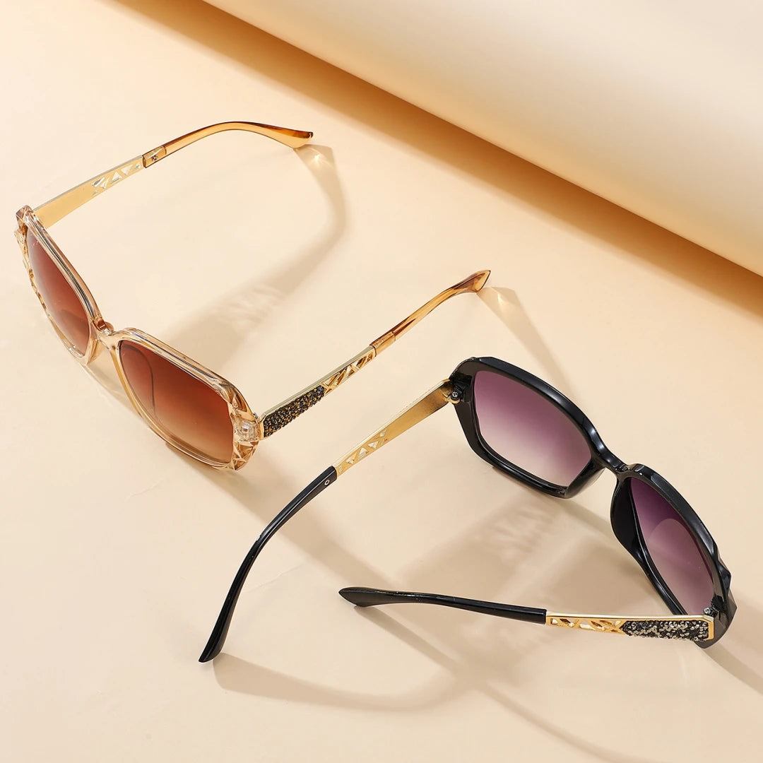 New Ladies' Sunglasses with High Sense and Diamond-encrusted Sunglasses Protect against Ultraviolet Rays in Summer.