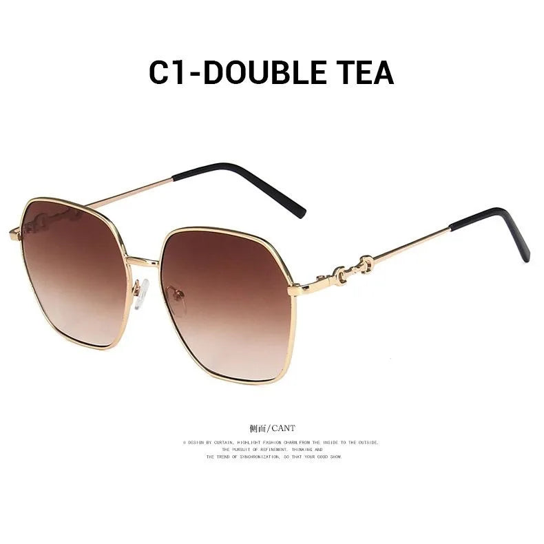 Sunglasses for Women  New Gradient Color Korean Edition Trendy UV Resistant Sunglasses Large Face Slimming Polarized Glasses
