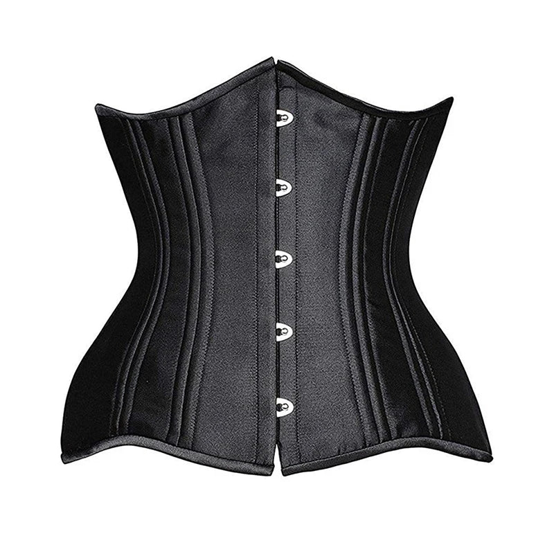 Women's Waist Trainer Corsets Underbust Heavy Duty 26 Steel Boned Underbust Gothic Hourglass Silhouette Corset Wofashion.xyz