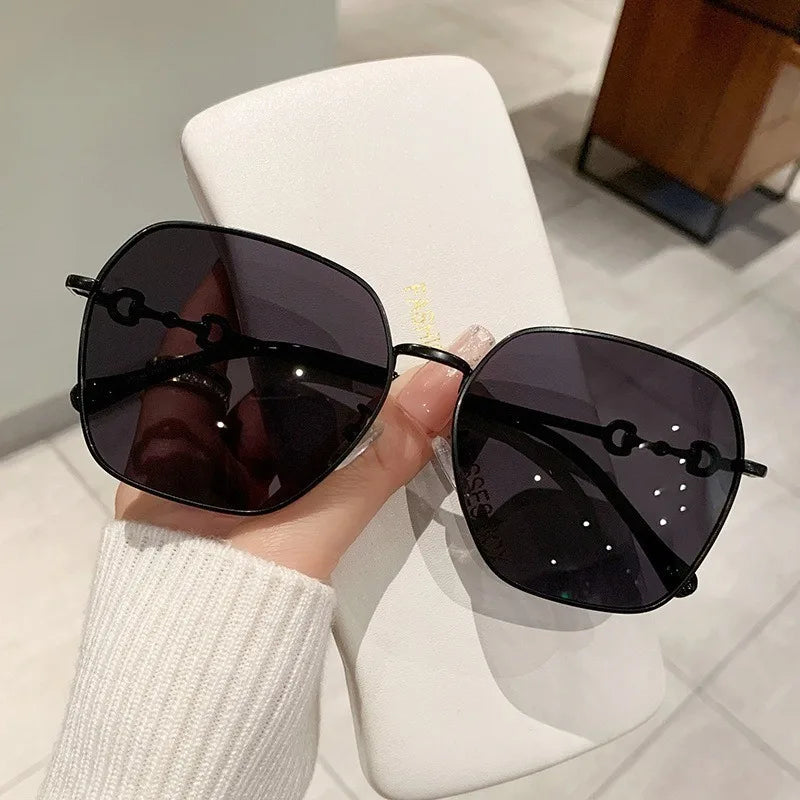 Sunglasses for Women New Gradient Color Korean Edition Trendy UV Resistant Sunglasses Large Face Slimming Polarized Glasses Wofashion.xyz