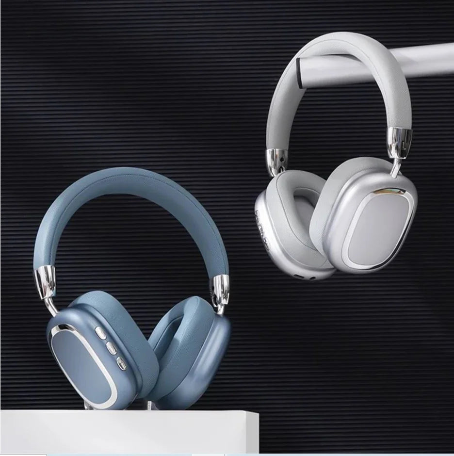 Headphones Wireless Bluetooth Over-Ear Foldable Wired Stereo Headset with Mic Phone PC Soft Earmuffs Light Weight Long Wearing