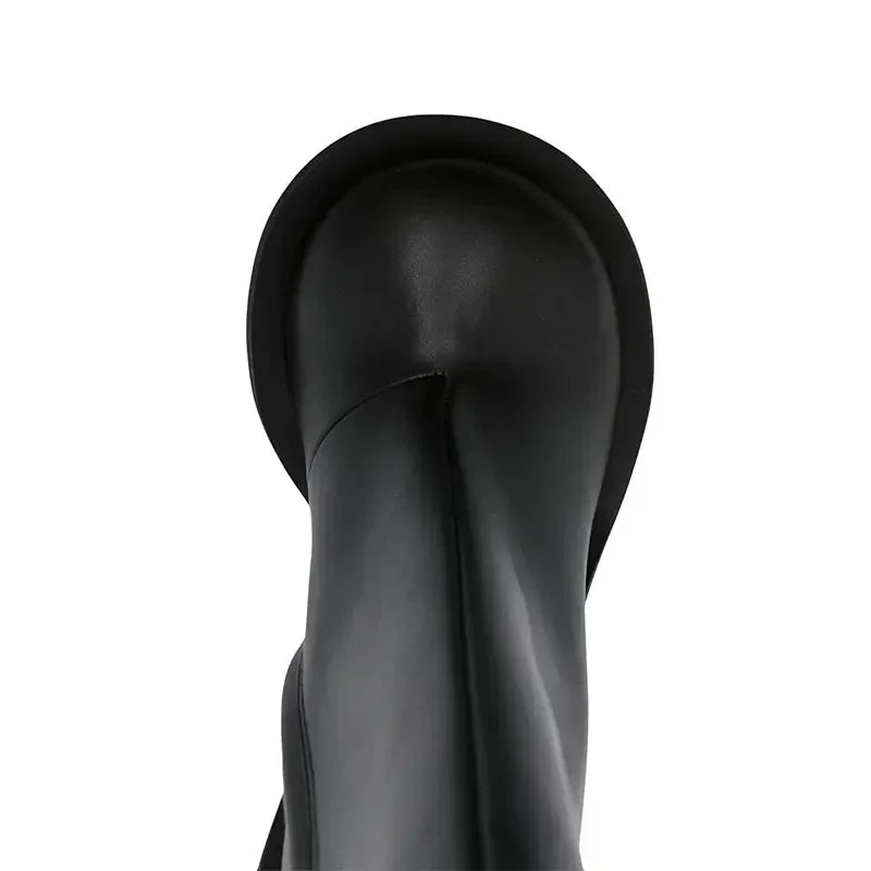 2024 New Women's Genuine Leather Mid Top Boots Fashion Round Toe High Heel Ankle Shoes with Zipper Stylish Comfortable Footwear