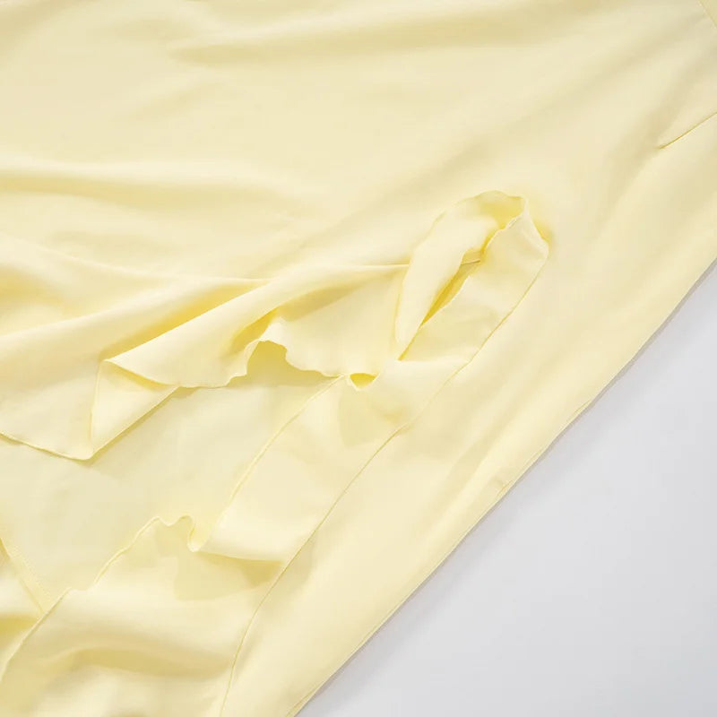 Mozision Off-shoulder Strapless Ruffled Sexy Maxi Dress Women Summer Fashion Backless Bow Thigh High Split Club Long Dress