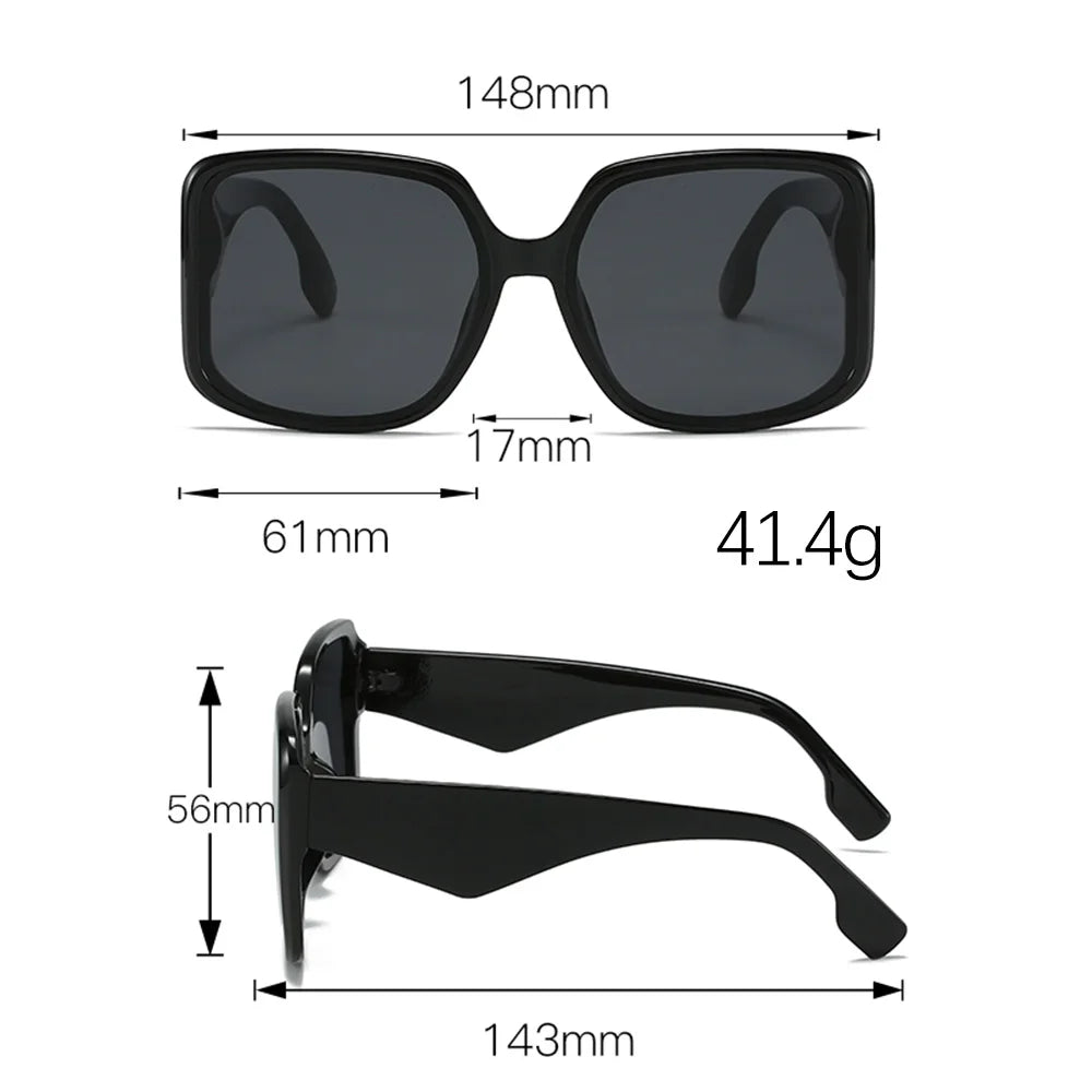 2025 New In Sunglasses for Women Unique Double Frame Design Sunglasses with Oversized Frame and Gradient Lenses UV400