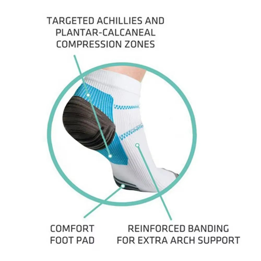 Comfort Foot Anti Fatigue Women Compression Socks Elastic Sleeve Swelling Relief Ankle Support For Sports Travel Work Gift