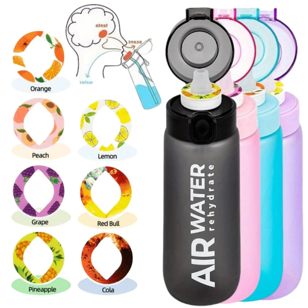 750ml/25oz Fruit Flavor Water Bottle 0 Sugar 0 Calories Sports Drinking Cup with 7 Fruit Pods Ideal for Fitness Sports Outdoor Wofashion.xyz