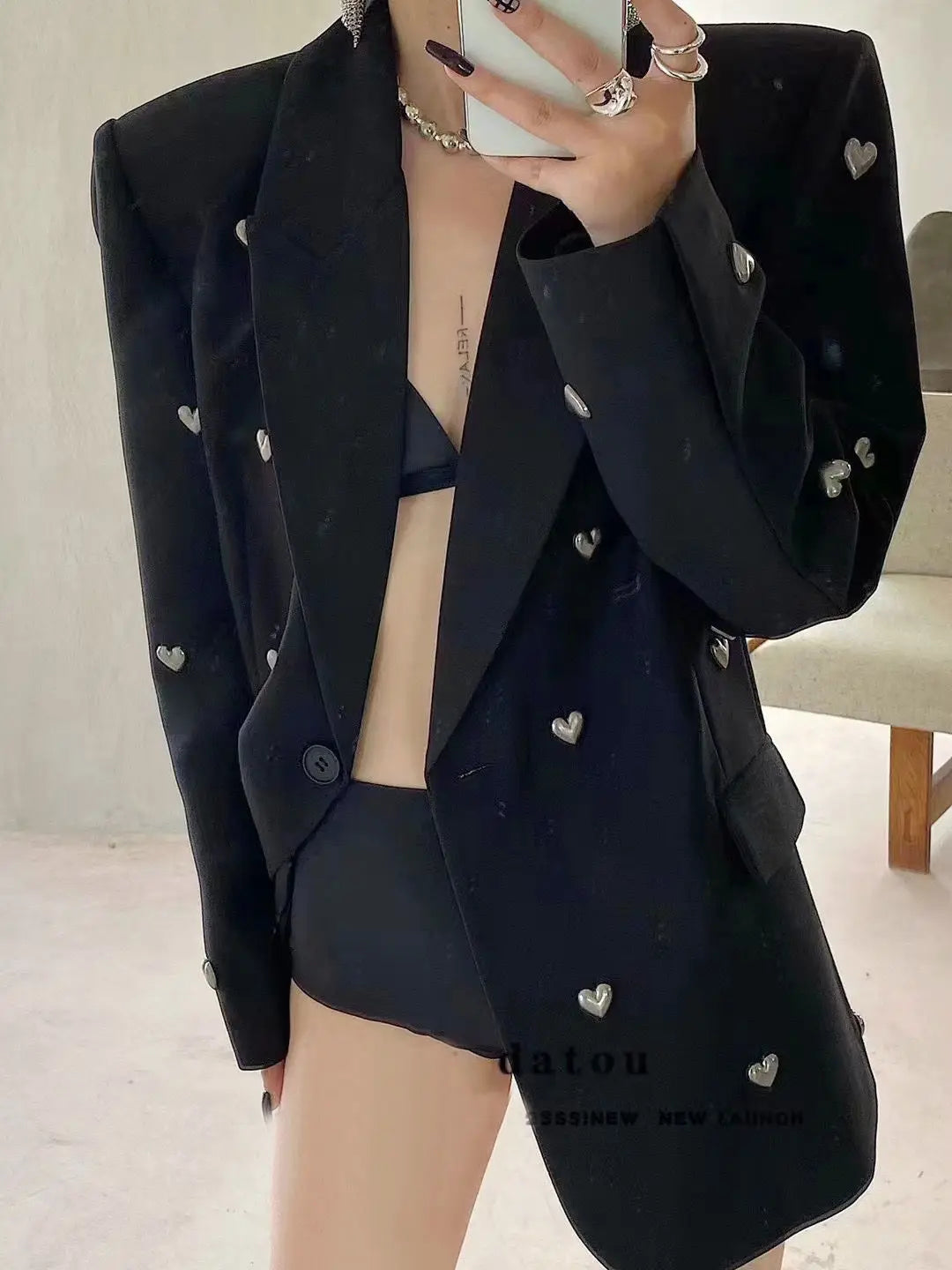 Spring Autumn 2025 Design Sense Fashion Heavy Industry Ladies Blazer Jacket Casual Korean Version Temperament Women's Suit Coat