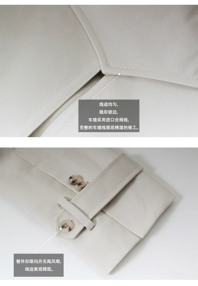 Lautaro Autumn Cool Long Trench Coat for Women Removable Sailor Collar and Pockets Belt Runway Fashion Luxury Designer Clothes