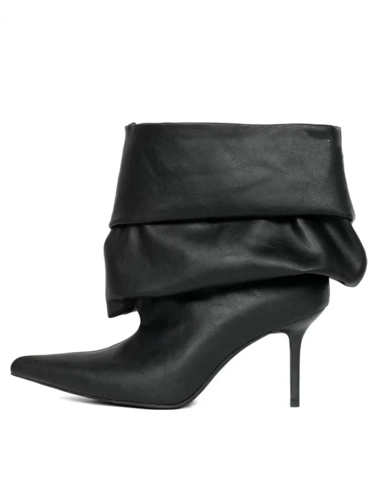 European and American Sexy Snake Pattern Pleated High-heeled Sleeve Boots for Women, Stage Fashion, Fashion Shows, Banquet Shoes