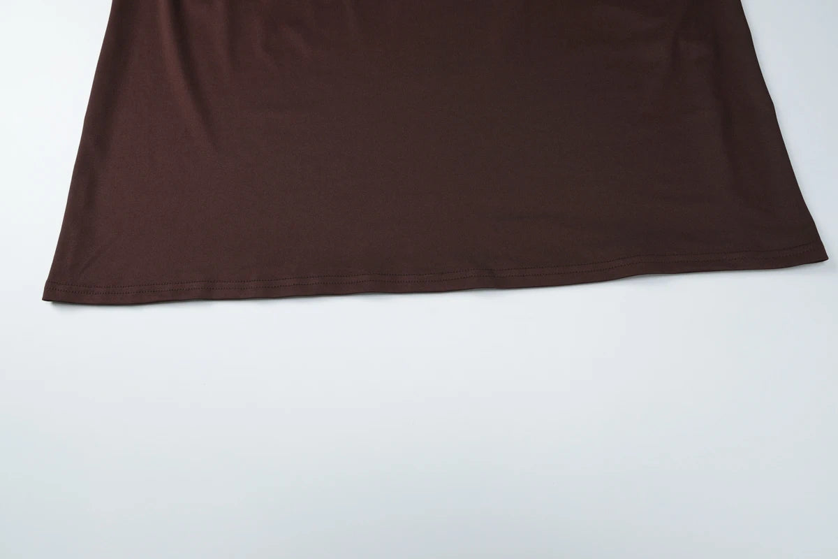 Dulzura Autumn Fashion Elegant O-Neck Long Flare Sleeve Ruched Slim Fit Ribbon Long Dress Women'S Solid Casual Party Club Outfit