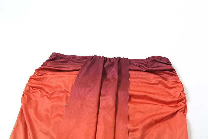 Mozision Print Sexy Mesh Halter Skirt 2 Pieces Sets For Women Off-shoulder Sleeveless Backless Tops And Skirt Two Pieces Sets