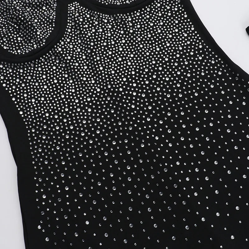 Mozision Glitter Spaghetti Strap Sexy Maxi Dress For Women Black Sparkle Off-shoulder Backless Bodycon Club Party Long Dress