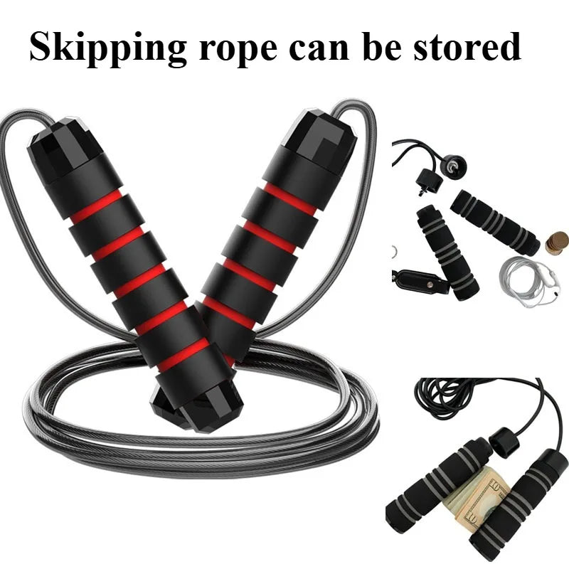 1PCS The New Jump Rope Steel Wire Skipping Exercise Adjustable Jumping Fitness Workout Training Home Sport Equipment Tangle-Free Wofashion.xyz