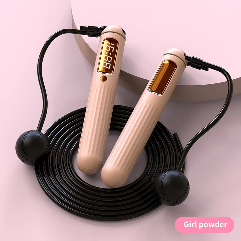 Jump Rope With Counter Adjustable Skipping Calorie Smart For Fitness Exercise And Weight Lose Counting Steel Traini Home Sport