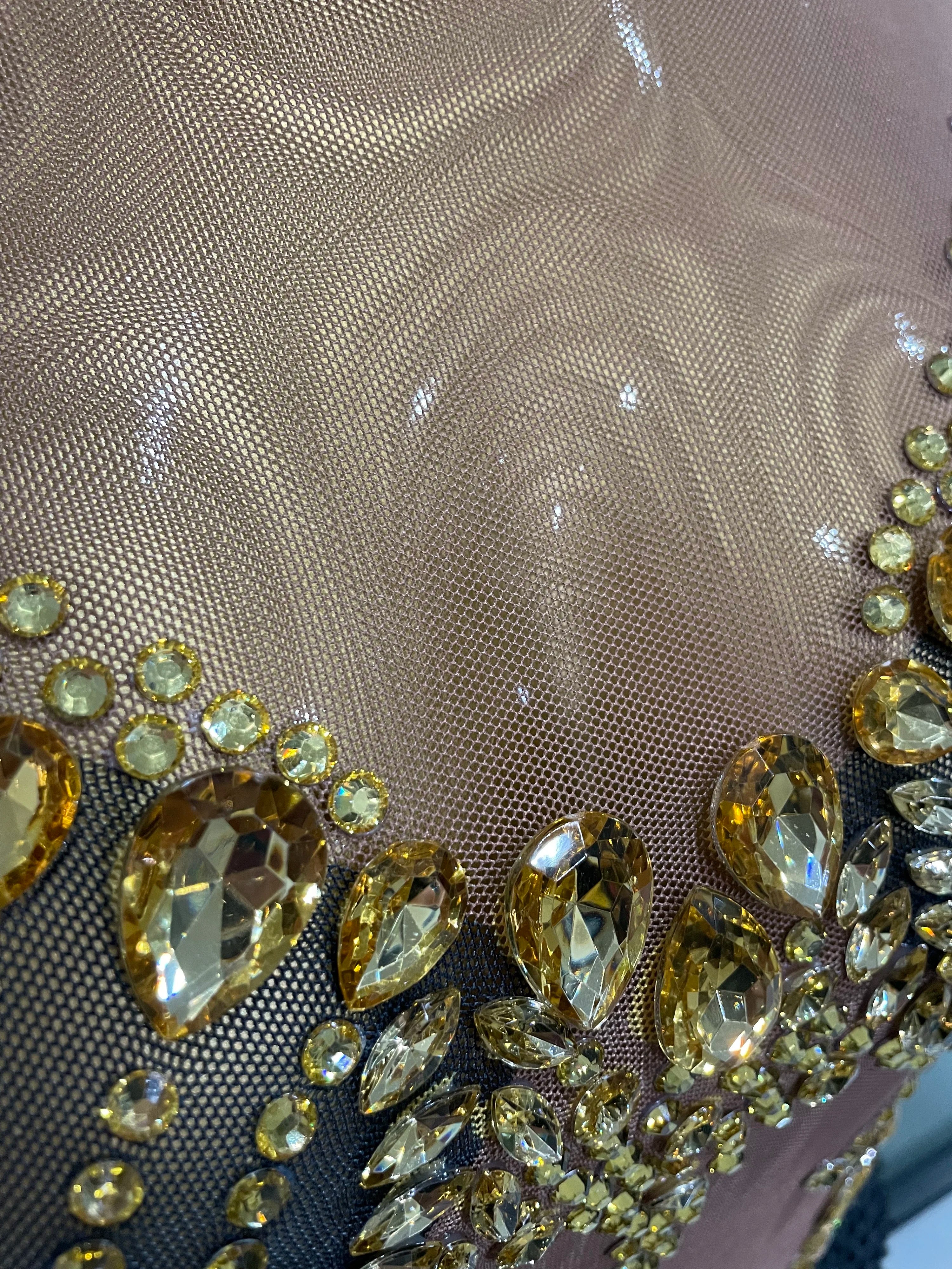 Sexy Sparkly Rhinestones Sleeveless Long Dress 2025 New Women Birthday Celebrate Evening Photo Shoot Stage Performance Costume