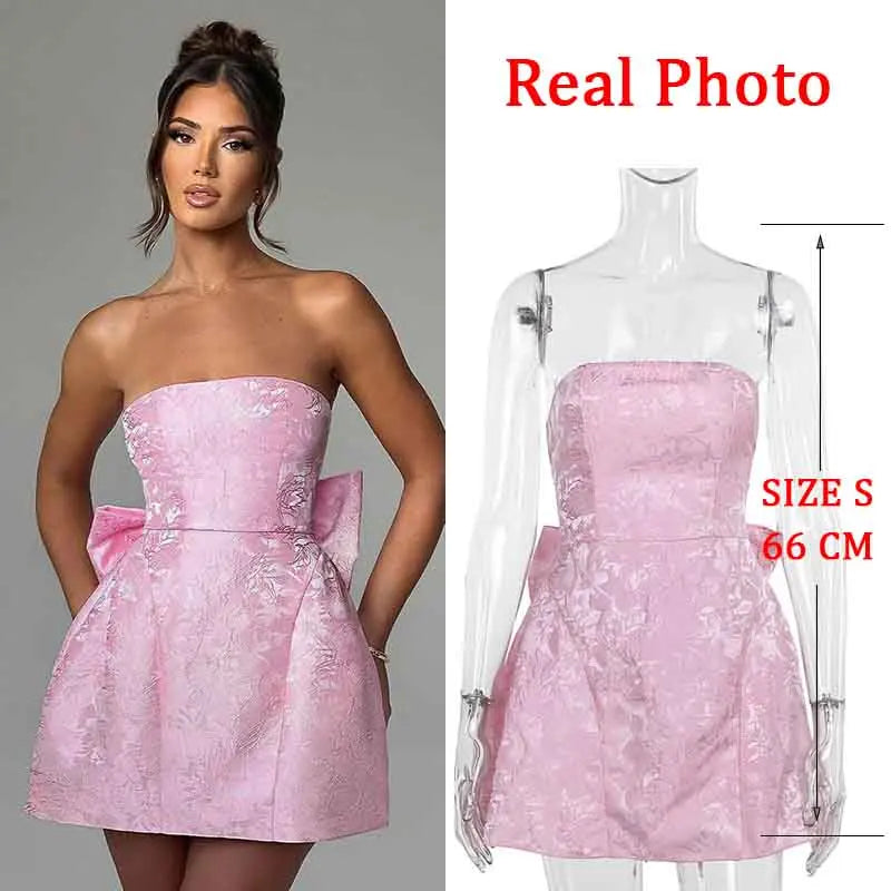 NIDANSSI White Jacquard Pleated Evening Party Dress Women Robes Backless Elegant Sexy Dress Bodycon Long Summer Dress Vestidos