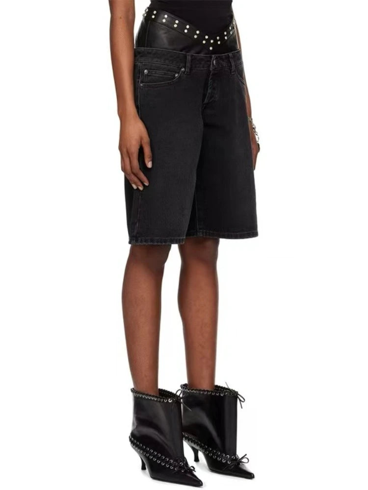 2025 Early Autumn New European and American Fashion Show Niche Fashion Slimming Wide Tube Height Increasing Pleated Pile Boots