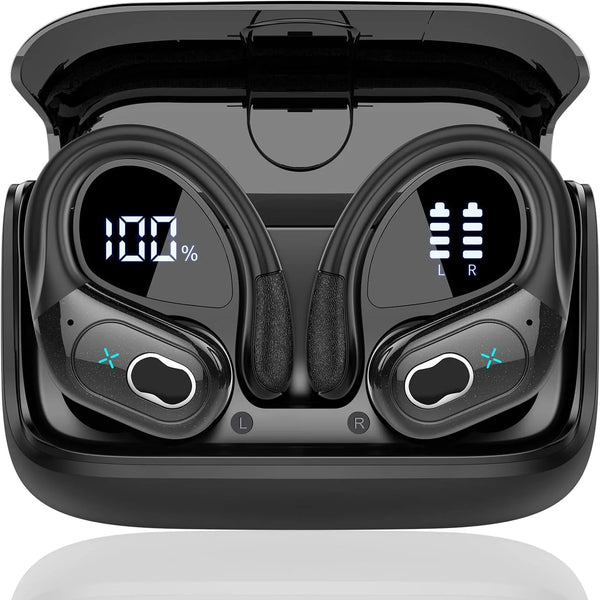 TWS Sports Earbuds Bluetooth 5.4 HIFI Bass Wireless Headphones LED Touch Hands-free Earphone Noise Cancelling Waterproof Headset Wofashion.xyz