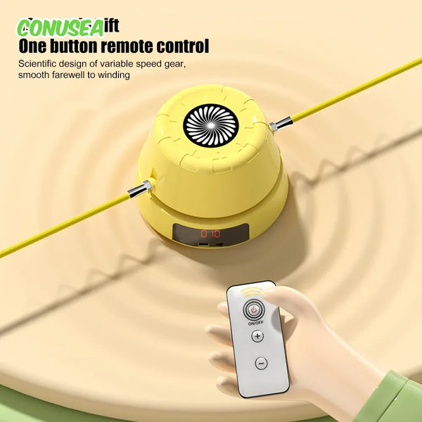 Electric Rope Skipping Machine Remote Control Smart Automatic Jump Rope Digital Counter Indoor Outdoor Training Toys Games Kids Wofashion.xyz