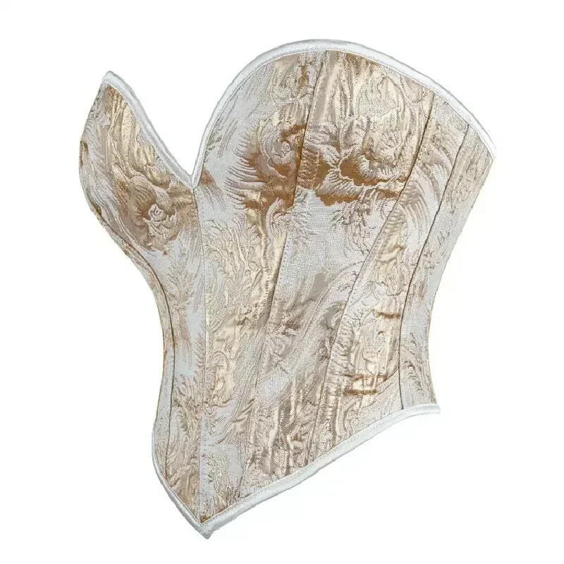 Gold Corset Crop Tops Strapless Off Shoulder Summer Short Camisole Underwear Female Bustier