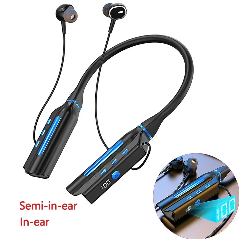Wireless In Ear Headphones Playback Neckband Earphone Bluetooth Bass Headset Sports Waterproof Earplugs Can Be As Power Bank Wofashion.xyz