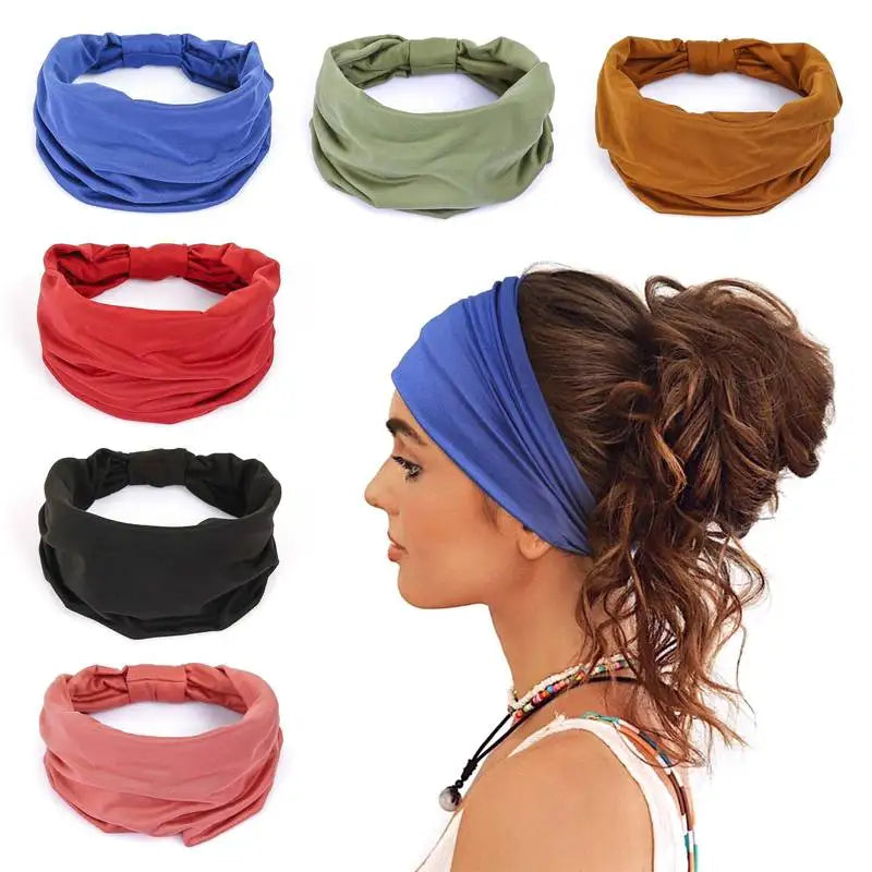 Head Band Women Hair Accessories Solid Wide Headband Bowknot Turbans Wash Face Make-up Hair Band Sports Running Yoga Headbands Wofashion.xyz
