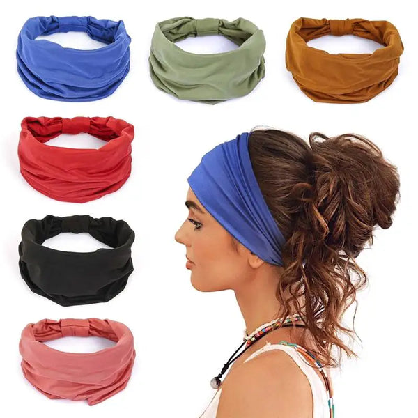 Head Band Women Hair Accessories Solid Wide Headband Bowknot Turbans Wash Face Make-up Hair Band Sports Running Yoga Headbands Wofashion.xyz