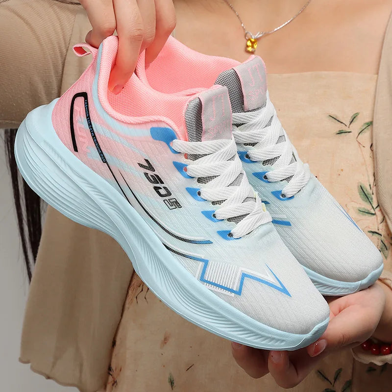 Sports shoes for women in spring new breathable and comfortable mesh fashionable casual shoes for couples marathon running shoes Wofashion.xyz