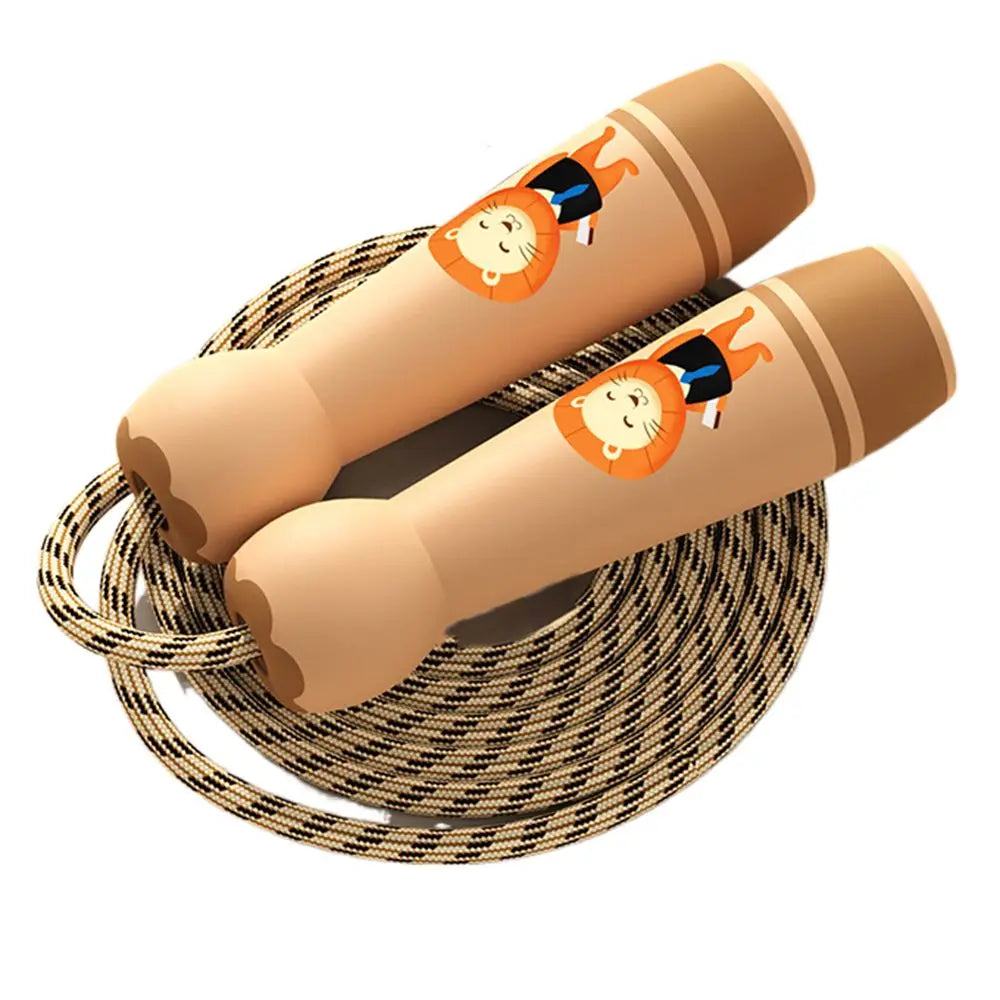 Lovely Adjustable Child Jumping Rope Fillet Design Cotton Rope Skipping Ropes Cartoon Training Kids Jump Rope Kids Exercise