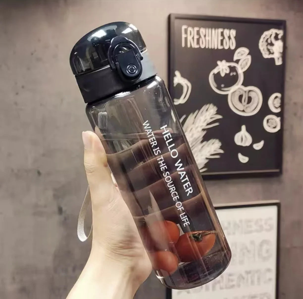 Portable and convenient water bottle for outdoor activities, suitable for women during summer sports