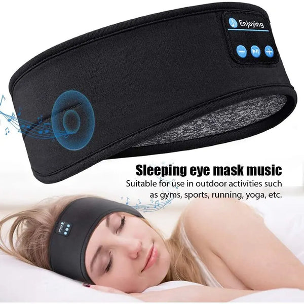 Fone Bluetooth Earphones Sports Sleeping Headband Elastic Wireless Headphones Music Eye Mask Wireless Bluetooth Headset Headband Wofashion.xyz
