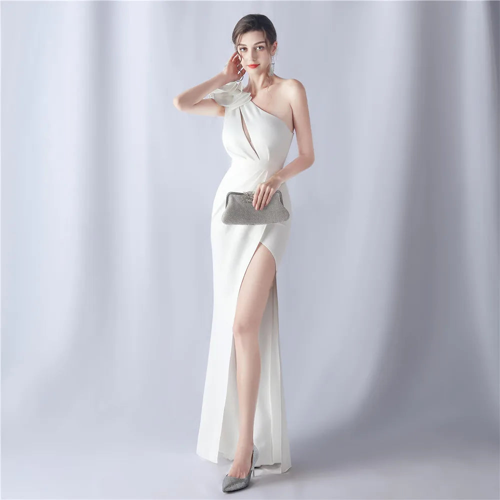 Women's Elegant Dresses for Prom Party Dress Evening Formal Gala Woman Luxury Special Events Occasion Chic Simple Satin 2024