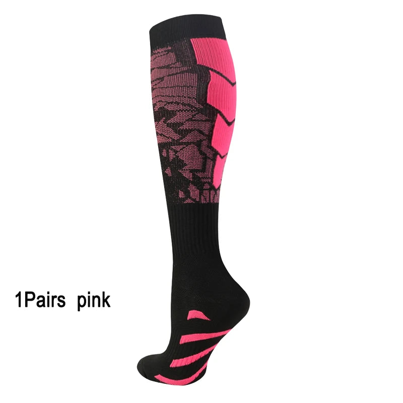 Male Sports Compression Socks for Women and Men - Calf Support Socks for Running Nurses Flight Pregnancy Circulation Athletic