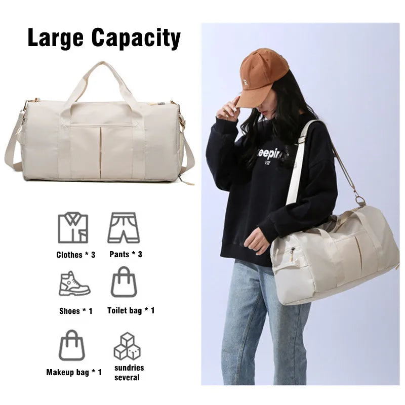 Gym bag Outdoor Waterproof Sports Bags Men Women Training Fitness Travel Handbag Yoga Mat Messenger Bag With shoes Compartment