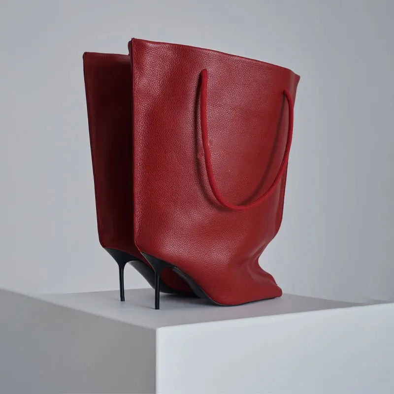 2025 Autumn/Winter New Pointed Boots - Wide Sleeve Mouth Stiletto High Heel Pocket Boots, Fashionable Women's Sexy Banquet Shoes