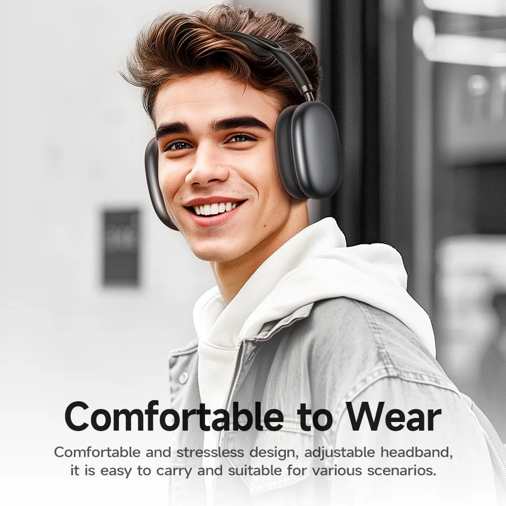 Trendy Muscular Men and Stylish Women 2025 New Bluetooth Over-Ear Headphones Wireless Sports Headphones with Deep Bass
